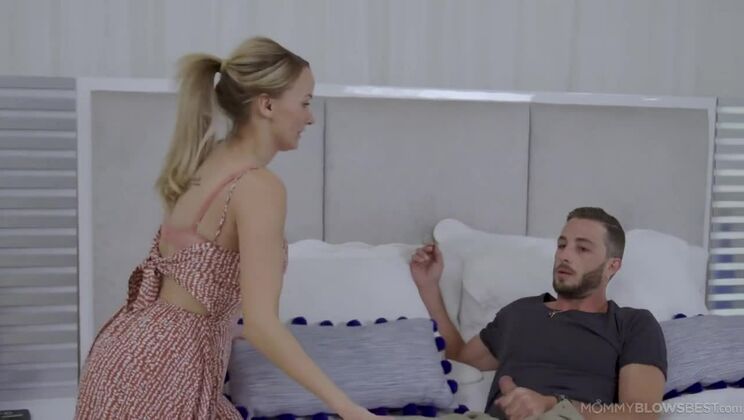 [MommyBlowsBest] - Step-Mom Pristine Edge - Blonde Deepthroat & Handjob - Pristine Edge