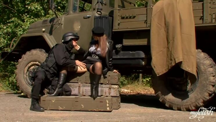 [Tainster] - Blonde MILF Dominno Takes Big Cock Deep - Outdoor Action