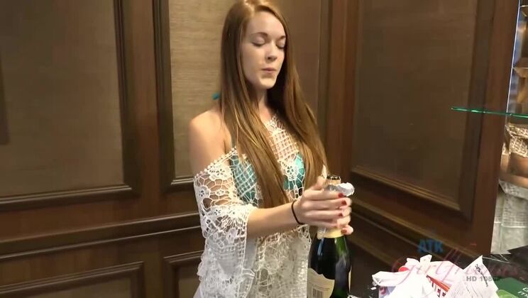 [ATKGirlfriends] - Amateur Kimberly Brix Gets a Messy Creampie with Footjob - Kimberly Brix