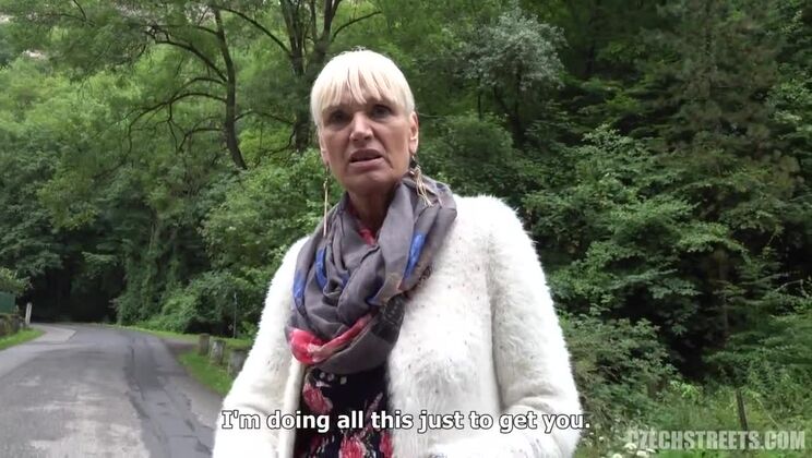 [CzechStreets] - Blonde Big Boobs Czech Mature Streets - Bald Rebel