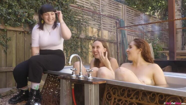 [GirlsOutWest] - Lesbian Outdoor Sex with Nova & Olive G - Hot DP