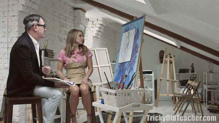 [TrickyOldTeacher] - Brunette Teacher Fucked Hard By Dad Of Her Student - Daisy Taylor - Johnny Hill