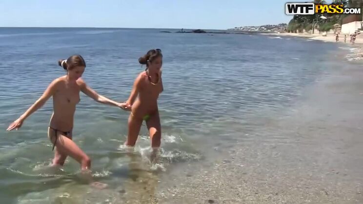 [WTFPass] - Russian Hotties Carol Vega & Leila Fuck on Beach - Part 2