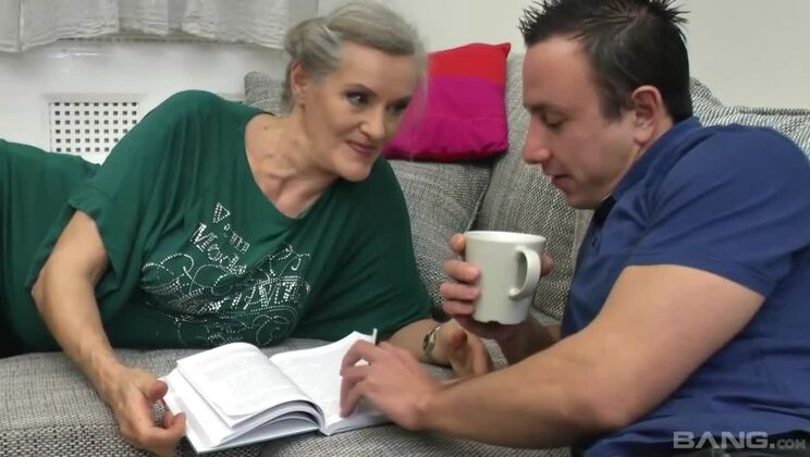 Mature Blonde in Lingerie Gets Cumshot after Sex