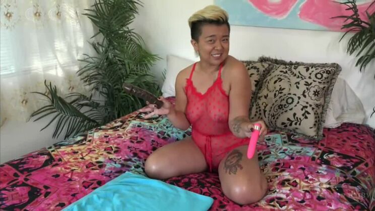 [AuntJudys] - Tattooed Asian Girl Lulu Sparkle Masturbating