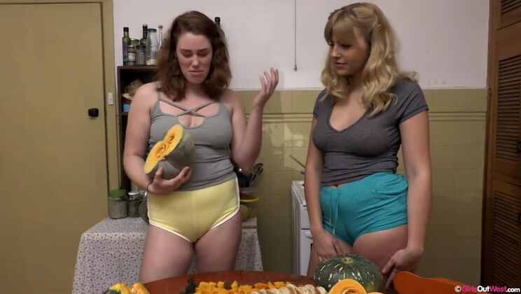 [GirlsOutWest] - Sharing Is Caring - Blonde & Brunette Lesbians Fuck Hard