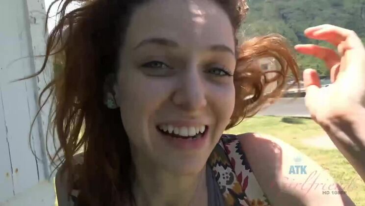 [ATKGirlfriends] - Foot Fetish Fun With Emma Evins Outdoor - Emma Evins