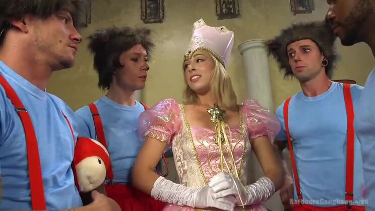 [HardcoreGangbang] - Princess Peach Takes a Cumshot After DP - Gage Sin - Zoey Monroe - John Johnson - Mr Pete - Owen Gray - Mark Wood
