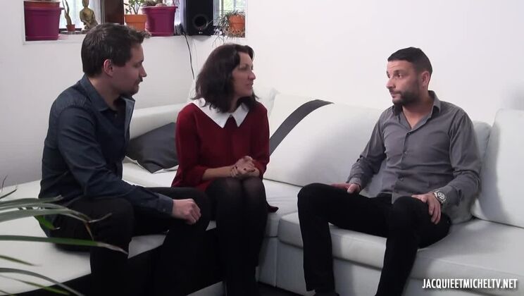 [Jacquie&MichelTV] - Tattooed MILF Leonie Enjoys Big Cock Deepthroat