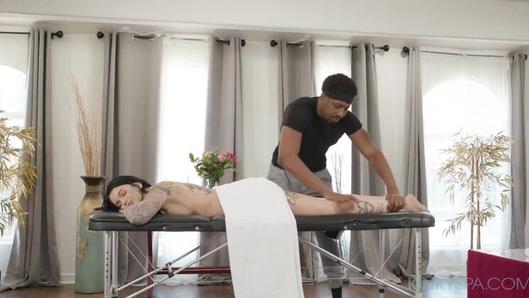 [KinkySpa] - Leigh Raven's Tattooed Body Gets Pounded Hard - Leigh Raven