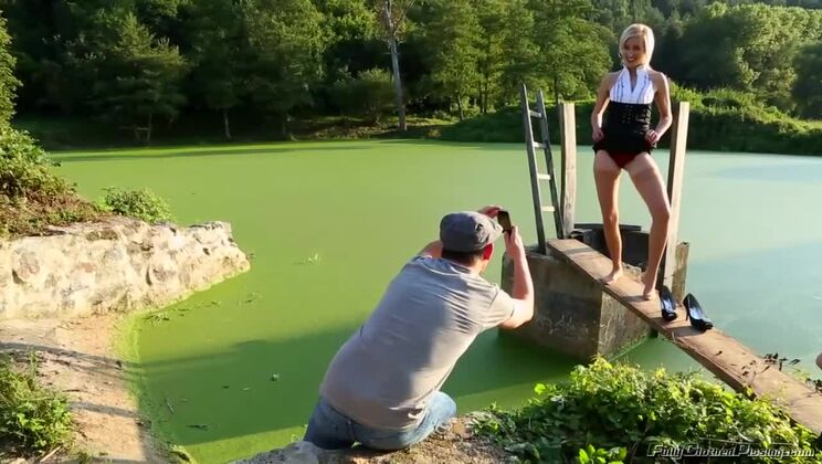 [Tainster] - Creampie in Stockings and Outdoor Setting - Nathaly Heaven