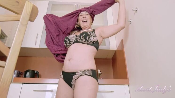 Esmerelda's Solo Kitchen Adventure in Heels