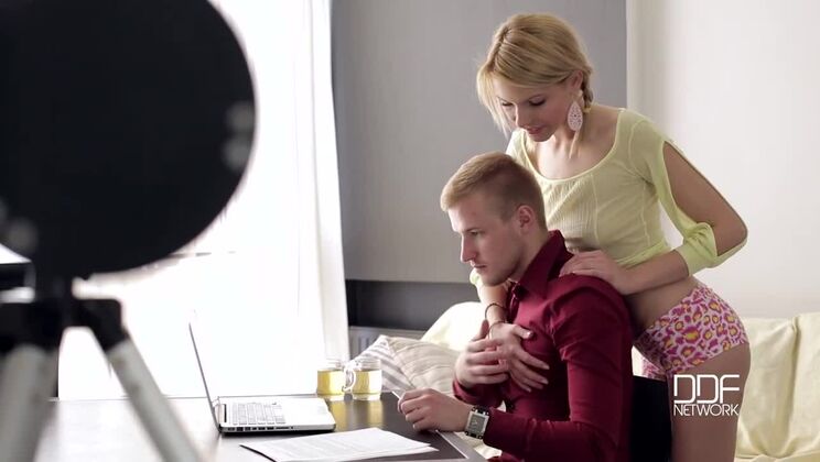 [HandsOnHardcore] - Karina Grand's European Looks and Small Tits Drive BF Crazy - Lana Roberts