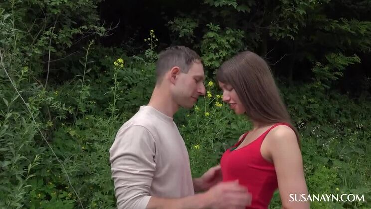 [SusanAyn] - Brunette Susan Ayn Deepthroat with Michal D Outdoors - Susan Ayn - MICHAL D