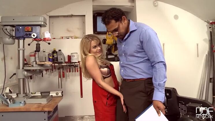 [OnlyBlowjob] - Deepthroat Delight with Shaved Blonde Barra Brass - Barra Brass