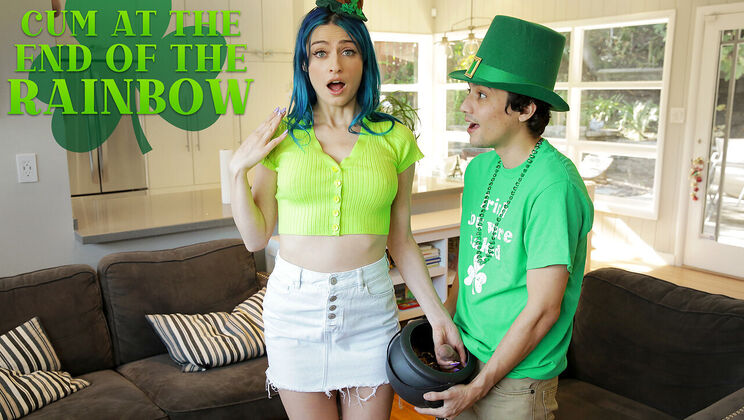 [StepSiblingsCaught] - Blowjob Under Rainbow - S12:E7 with Jewelz Blu - Jewelz Blu