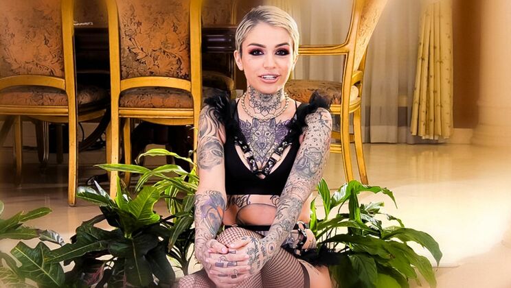 [Devil'sGangbangs] - Tattooed Blonde Leigh Raven in Blacked Out - Leigh Raven