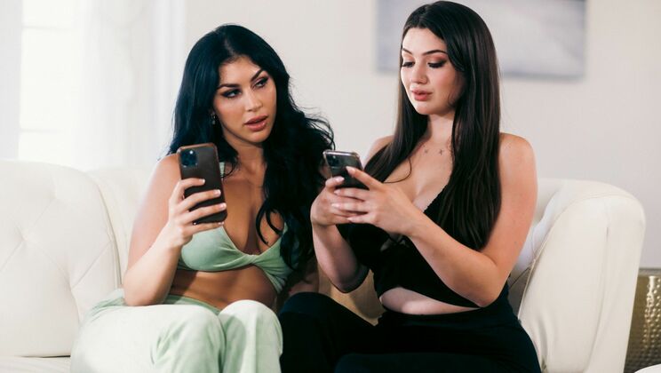 [Mommy'sGirl] - Shaved Brunettes Indulge in Pussy Licking - Alyx Star - Queenie Sateen