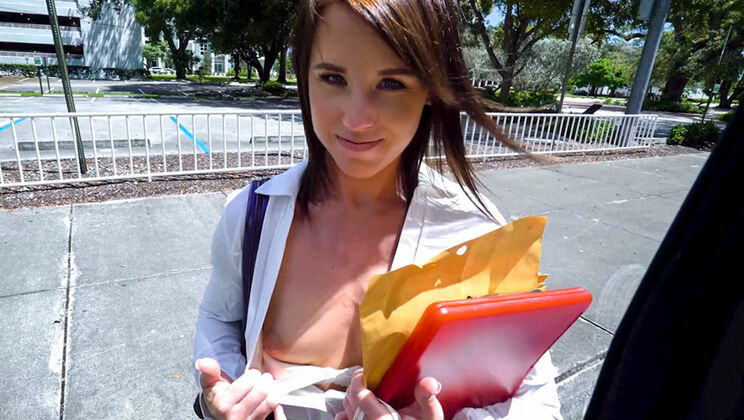 [BangBus] - Riley Jacobs Riding Tony Rubino's Cock In Cowgirl - Tony Rubino - Riley Jacobs