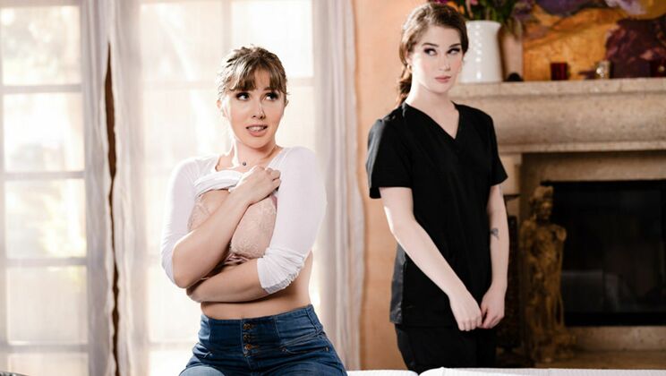 [AllGirlMassage] - Evelyn Claire & Lena Paul - Natural Tits & Hairy Pussy Fun - Lena Paul - Evelyn Claire