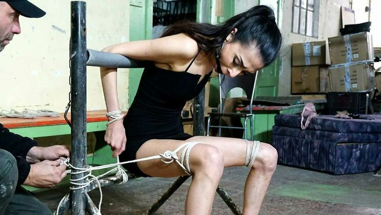 [Submissed] - Pleasuring Tied Brunette with Magic Wand - Ashley Ocean