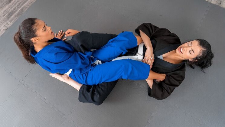 [LookAtHerNow] - Big Natural Tits Lesbian Action – Self-Defense Strap-On Fuck - Scarlit Scandal - Savannah Sixx