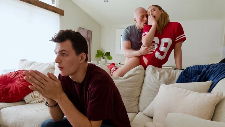 [SneakySex] - Shaved Pussy Gets Anal Play and Creampie - Lucy Doll - Zac Wild