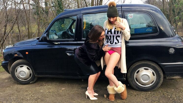 [FemaleFakeTaxi] - Curvy Blonde Danielle Maye's Outdoor Fetish Adventure