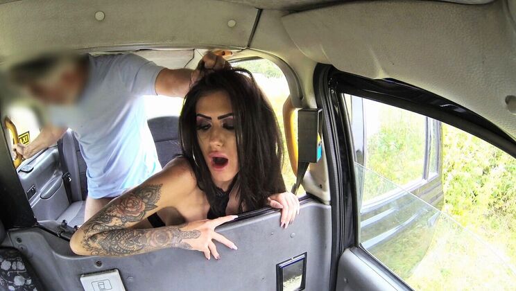 [FakeTaxi] - Brunette Anal Creampie After Cheating