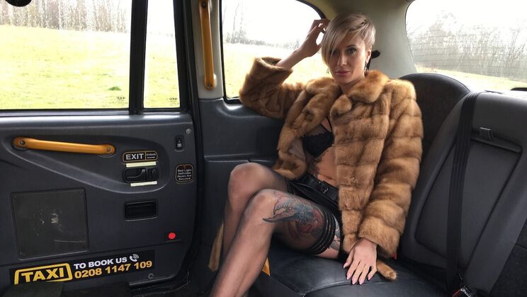 [FakeTaxi] - Cowgirl Ride on a Tattooed Blonde with Big Boobs - John - Tanya Virago