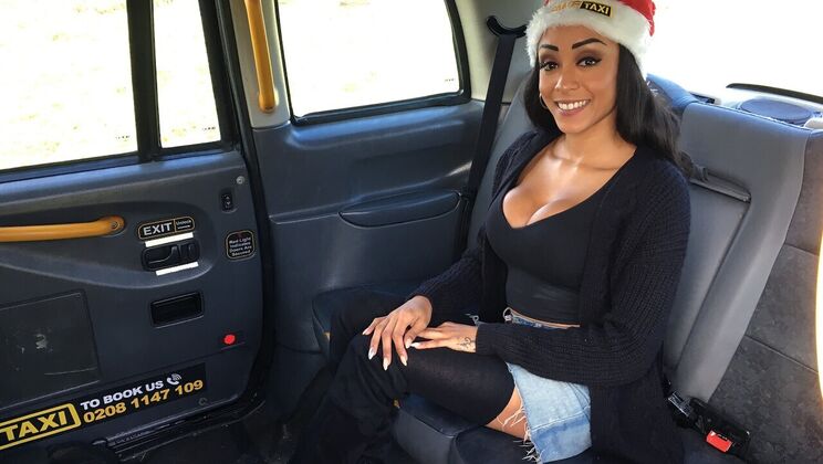 [FakeTaxi] - Big Titted Ebony Babe Gets Gagging and Cumshot