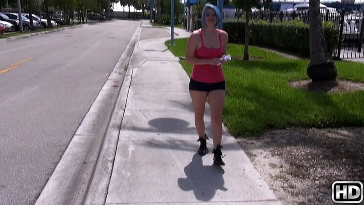 [StreetBlowJobs] - Ava Steel's Sloppy Blowjob in Amateur Video