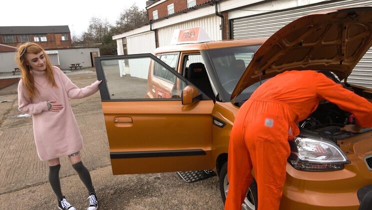 [FakeDrivingSchool] - Redhead Gets Fucked in Reverse Cowgirl Position - Azura Alii - Mr Longwood