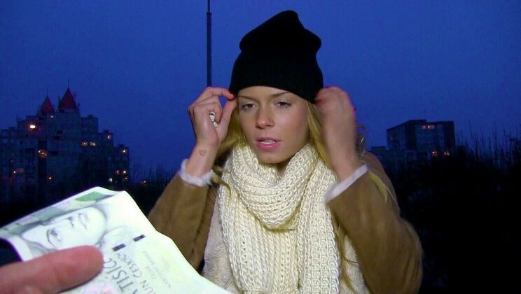 [PublicPickups] - Stranger's Cock Gets Sucked by Euro Blonde - Chrissy Fox