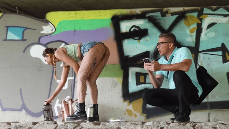 [RKPrime] - Shaved Pussy and Big Cock in Doggystyle Action