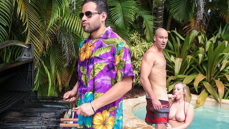 [SneakySex] - Blonde Bailey Brooke's Gagging on Big Cock - Bailey Brooke - Sean Lawless