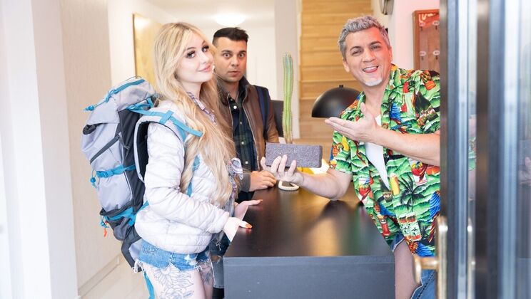 [FakeHostel] - Who Wins the Ride of Love? Threesome Action - Steve Q - Don Diego - Baby Kxtten