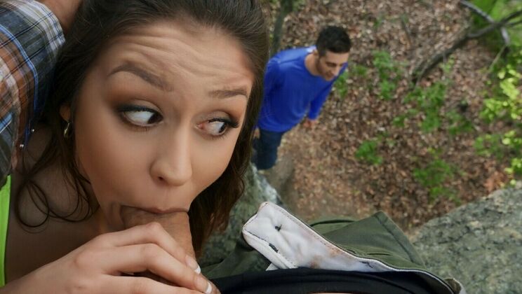 [IKnowThatGirl] - Outdoor Brunette Gets Cumshot on Face - Scott Nails - Catalina Ossa