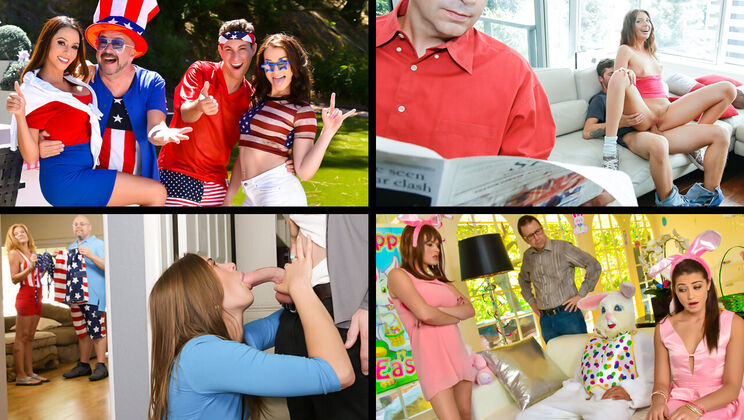 [TeamSkeetSelects] - Familystrokes Compilation Vol 2 - Vanessa Cage - Izzy Bell - Ella Knox - Aaliyah Love