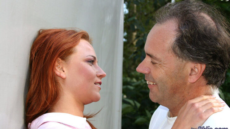 [Oldje] - Doggystyle with a Redhead Teen in Parking Area