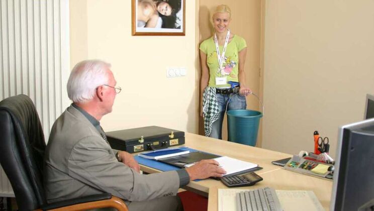 [Oldje] - Barry and Anastazie - Office Cleaning Sex - Barry - Anastazie