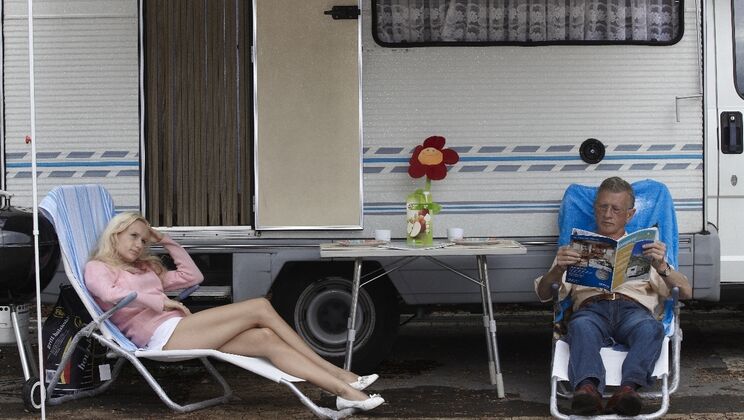 [Oldje] - Camping Blowjob with Young Blonde