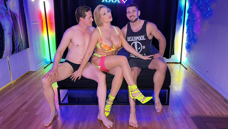 [MYLFXSeries] - FFM Threesome with Blonde and Big Ass