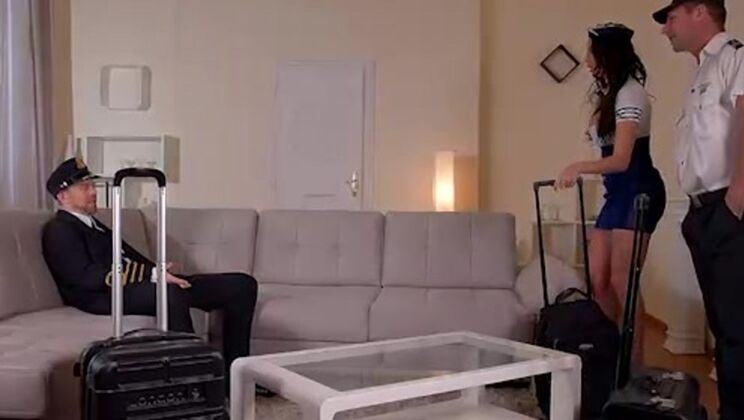 [PornWorld] - Pilots Fuck Stewardess in Hotel Room - Anissa Kate - Erik Everhard - David Perry