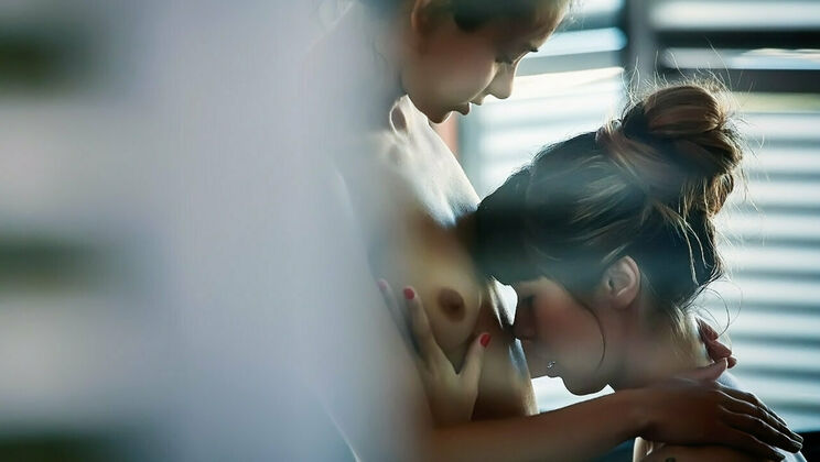 [SexArt] - Shaved Russian Lesbians Kissing in Public - Shrima Malati - Mona Kim