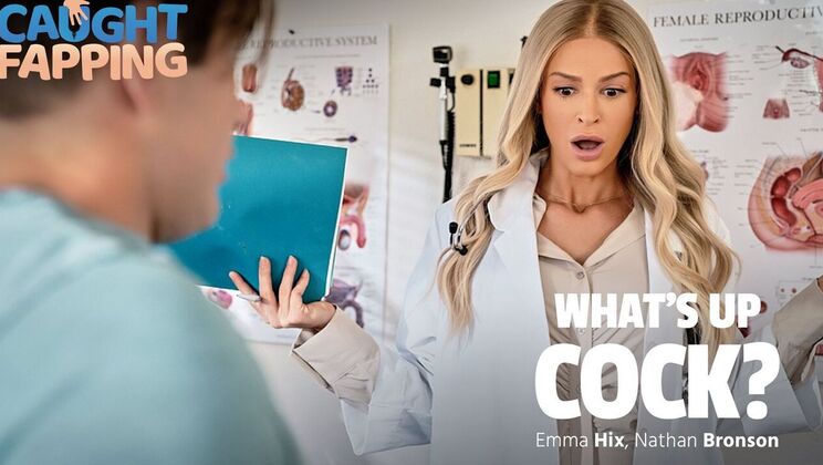 [CaughtFapping] - Cum on Pussy Exam - Nathan Bronson - Emma Hix