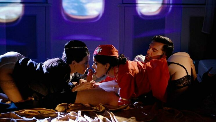 [SinfulXXX] - Stockinged and Lingeried Threesome Encounter - Anna de Ville - Subil Arch - Marco Bull