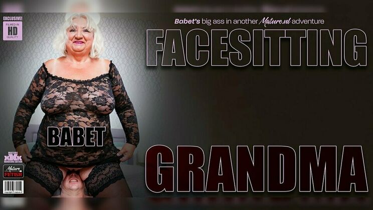 [Mature.nl] - Roberto buried under granny Babet's big ass in hot lingerie - Roberto - Babet