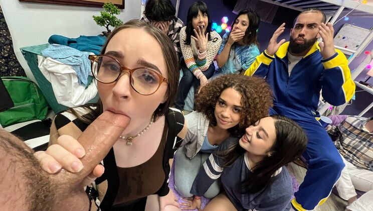[DareDorm] - Dildo Party in the Dorm - Hazel Moore - Violet Gems - James Angel - Willow Ryder - Kai Jaxon