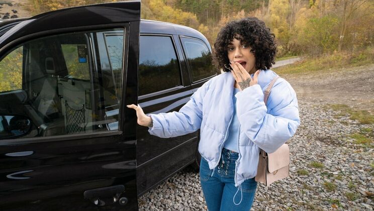 [FakeTaxi] - Outdoor Sex with Brunette for Cash